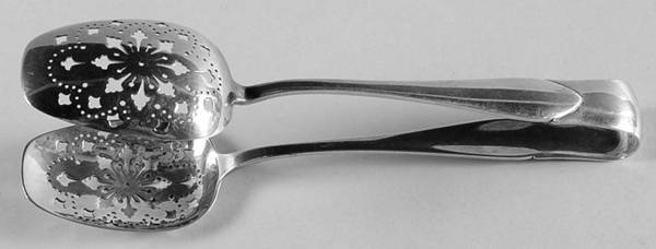 Faneuil (Sterling, 1910, M-C-T Stamps) Large Ice Serving Tongs with Bowl Tips
