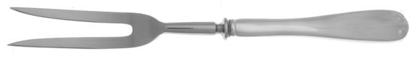Flemish (Sterling, 1911, No Monograms) Large Stainless-Prong Roast Carving Fork