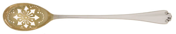 Flemish (Sterling, 1911, No Monograms) Pierced Bowl Short Handle Olive Spoon
