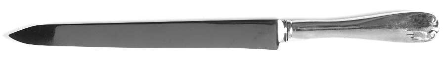 Flemish (Sterling, 1911, No Monograms) Large Stainless Blade Roast Carving Knife
