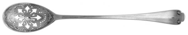 Flemish (Sterling, 1911, No Monograms) Pierced Bowl Short Handle Olive Spoon