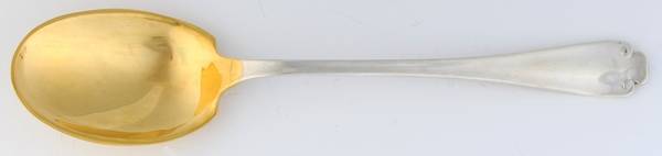 Flemish (Sterling, 1911, No Monograms) Solid Salad Serving Spoon