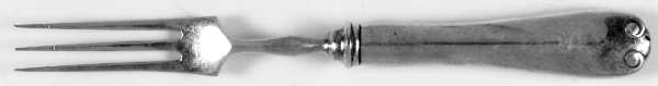 Flemish (Sterling, 1911, No Monograms) Individual 3 Prong Stainless Bird Fork