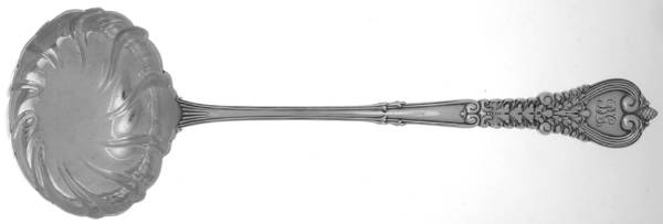 Florentine (Sterling, 1900) Solid Soup Ladle with Fluted Bowl