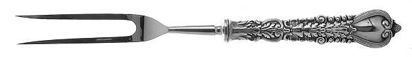 Florentine (Sterling, 1900) Large Stainless-Prong Roast Carving Fork