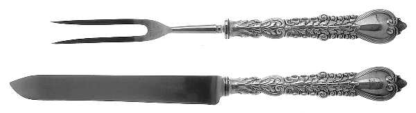 Florentine (Sterling, 1900) Small Stainless Blade 2-Piece Steak Carving Set