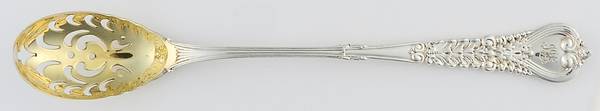 Florentine (Sterling, 1900) Pierced Bowl Short Handle Olive Spoon