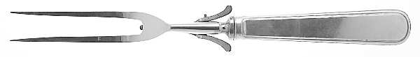 Gramercy (Sterling, 1921) Large Stainless-Prong Roast Carving Fork