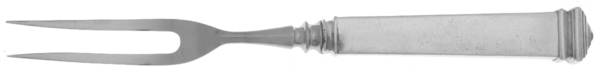 Hampton (Sterling, 1934, No Monograms) Small Steak Carving Fork with Stainless Prongs