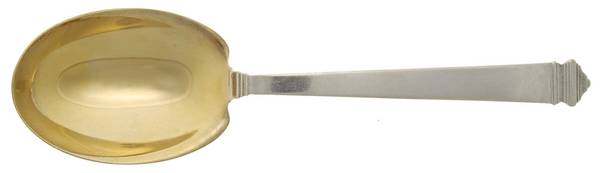 Hampton (Sterling, 1934, No Monograms) Large Solid Berry/Casserole Spoon