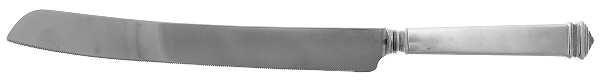 Hampton (Sterling, 1934, No Monograms) Wedding Cake Knife with Stainless Blade