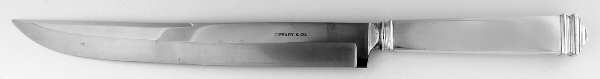 Hampton (Sterling, 1934, No Monograms) Large Stainless Blade Roast Carving Knife