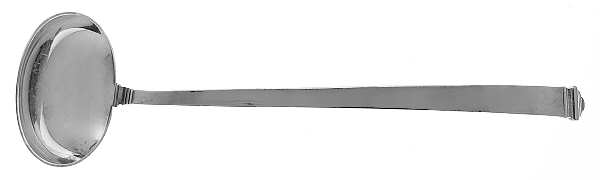 Hampton (Sterling, 1934, No Monograms) Long Cream Ladle with Plain Round Bowl