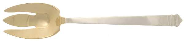 Hampton (Sterling, 1934, No Monograms) Oversize Solid Salad Servng Fork