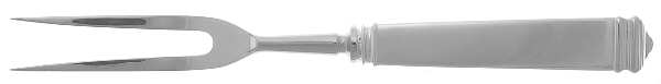 Hampton (Sterling, 1934, No Monograms) Large Stainless-Prong Roast Carving Fork