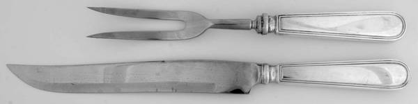 Hamilton (Sterling, 1938, No Monos) Large 2-Piece Roast Carving Set w/Stainless Blade