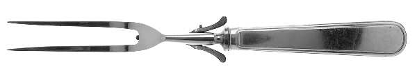 Hamilton (Sterling, 1938, No Monos) Large Stainless-Prong Roast Carving Fork
