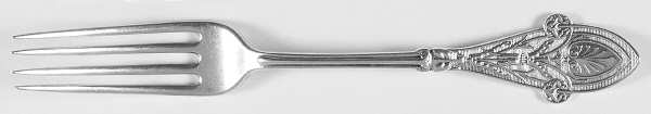 Italian (Sterling, 1870) Luncheon/Dessert Fork, Solid Piece