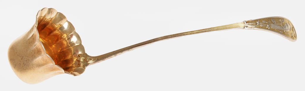 Japanese (Sterling, 1871, No Monograms) Long Devonshire Cream Ladle