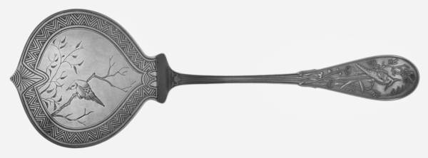 Japanese (Sterling, 1871, No Monograms) Coin Bright Cut Solid Buckwheat Cake Server