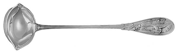 Japanese (Sterling, 1871, No Monograms) Punch Ladle with Double Lipped Bowl