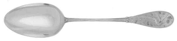 Japanese (Sterling, 1871, No Monograms) Gravy Dressing Spoon Solid with Button Large