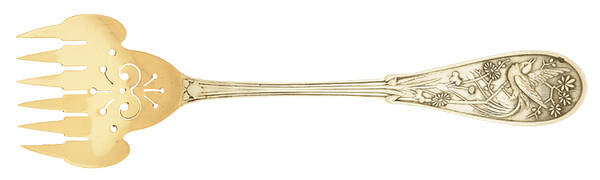 Japanese (Sterling, 1871, No Monograms) Small Solid Tined Sardine Serving Fork