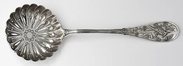Japanese (Sterling, 1871, No Monograms) Large Oversize Sugar Sifter