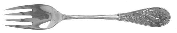 Japanese (Sterling, 1871, No Monograms) Individual Solid Fish Fork