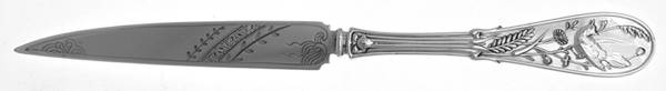 Japanese (Sterling, 1871, No Monograms) Individual Solid Fruit Knife w/Bright Cut