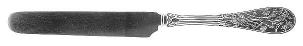 Japanese (Sterling, 1871, No Monograms) Dessert Knife Solid Piece
