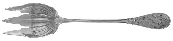 Japanese (Sterling, 1871, No Monograms) Oversize Solid Salad Servng Fork