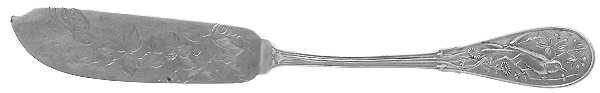 Japanese (Sterling, 1871, No Monograms) Flat Handle Bright Cut Master Butter