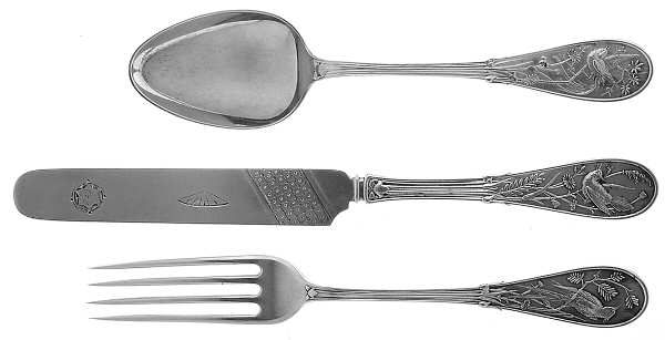 Japanese (Sterling, 1871, No Monograms) 3 Piece Youth Set