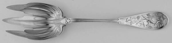 Japanese (Sterling, 1871, No Monograms) Solid Salad Serving Fork