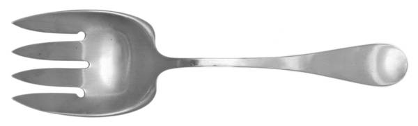 King William-Antique (Sterling, 1870) Large Solid Fish Serving Fork