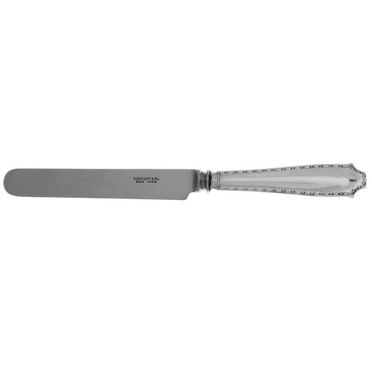 Marquise (Sterling, 1902, No Monograms) Dessert/Tea Knife with Silverplate Blade