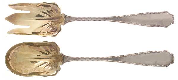 Marquise (Sterling, 1902, No Monograms) Solid Oversized Serving Salad Set