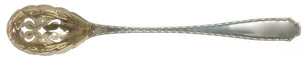 Marquise (Sterling, 1902, No Monograms) Pierced Bowl Short Handle Olive Spoon