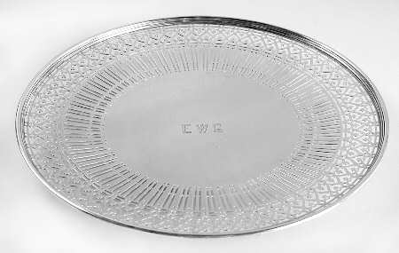 Sterling Hollowware Pierced Footed Cake Plate