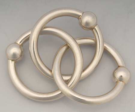 Sterling Hollowware Baby Rattle
