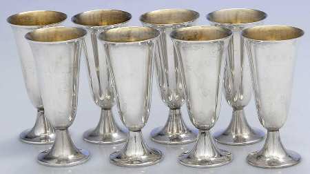 Sterling Hollowware Cordial Cup - Set of 8