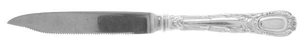 Old French (Silverplate, 1889, No Monos) Orange Knife with Stainless Blade
