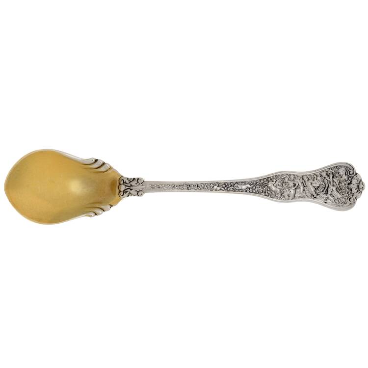 Olympian (Sterling, 1878, No Monograms) Ice Cream Spoon Fluted Bowl