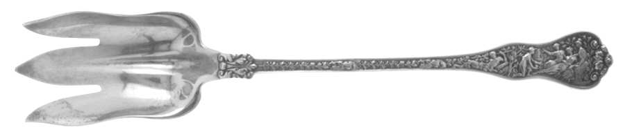 Olympian (Sterling, 1878, No Monograms) Oversize Solid Salad Servng Fork