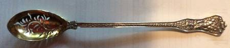 Olympian (Sterling, 1878, No Monograms) Pierced Bowl Short Handle Olive Spoon