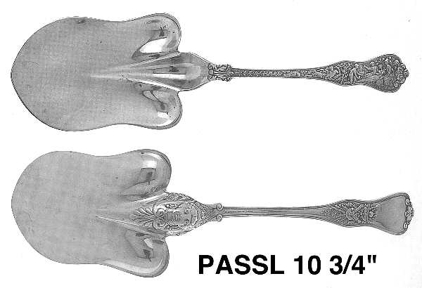 Olympian (Sterling, 1878, No Monograms) Solid Leaf-Shape Pastry Server