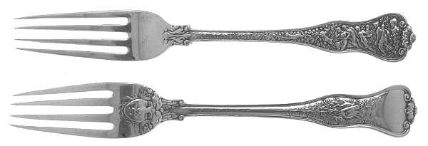 Olympian (Sterling, 1878, No Monograms) Solid Youth Tea Fork