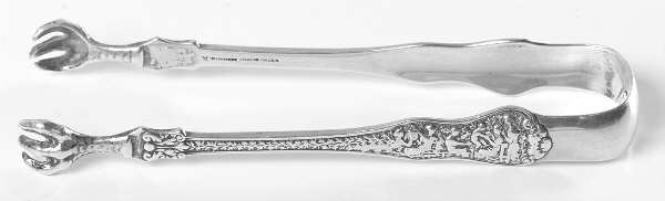 Olympian (Sterling, 1878, No Monograms) Large Sugar Tongs W/Claw Tips