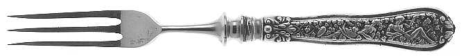 Olympian (Sterling, 1878, No Monograms) Individual 3 Prong Stainless Bird Fork